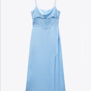 Zara - Corsetry Slip dress - Sky Dress - small